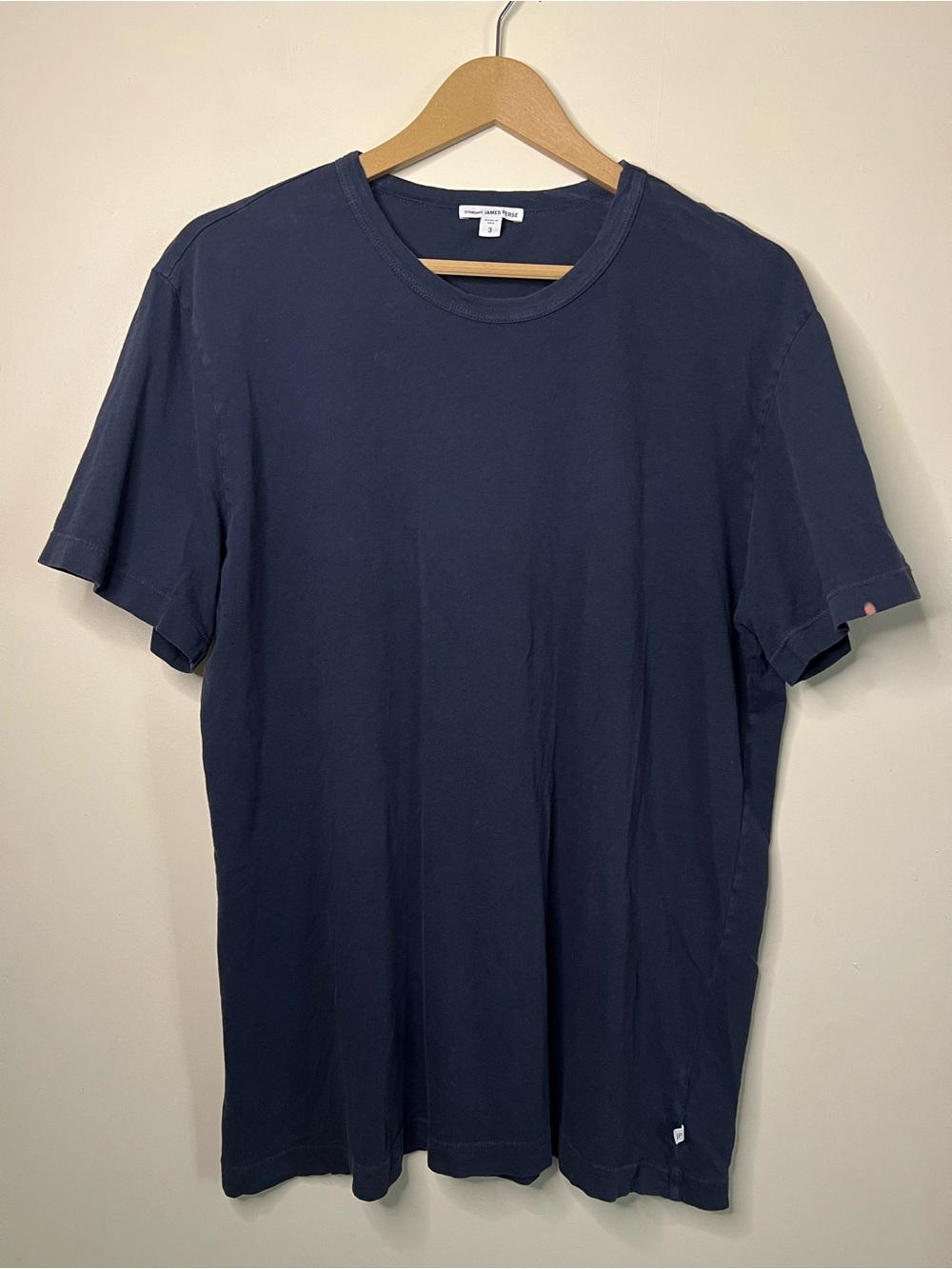 James Perse Estilo Combed Cotton Blue T Shirt Size 3 / L *FLAWS*